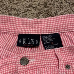 High waisted Bill Blass Light Pink Gingham Shorts